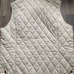 Eddie Bauer  Quilted Zip Up Off White Outdoor‎ Layer Hiking Vest XL Lightweight Photo 4