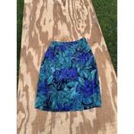 Kasper Vintage ASL Womens‎ Silk Skirt Size 6 Blue Green Floral Leaves Tropical Photo 5
