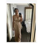 Badgley Mischka  Glitz Sequin Gown in Blush 14 Womens Long Dress Formal Maxi Photo 10