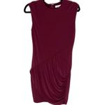 Elizabeth and James Warren burgundy draped sleeveless dress medium Photo 2