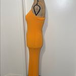 ZARA Vibrant Orange  Maxi Dress with Slim Fit Photo 2