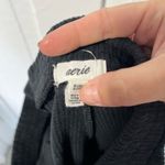 Aerie Groove on Corduroy Black flare pull on pants size medium long Photo 2