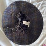 Free People RAHI X  Dark Blue Plaid Bucket Hat OS Photo 1