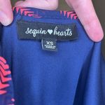 Sequin Hearts Navy & Coral Aztec Print Sleeveless Jumpsuit Size XS Photo 16