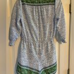 Eliane Rose Blue and Green Patterned Romper Preppy Photo 1