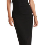 Marine layer  Lexi black ribbed Daytime Midi Dress Photo 0
