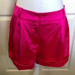 Luxxel Hot Pink Satin Cowl Neck Crop Top And Shorts Set Size M Photo 7