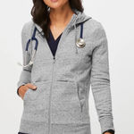 FIGS on shift full zip hoodie size XS essential heather gray hoodie nurse wear Photo 0