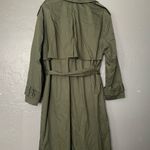 Banana Republic  Green Trench Coat Size Large Petite Photo 7