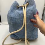 Loewe  Terrycloth and Leather Nautical Beachy Backpack‎ Photo 3