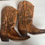Stetson Brown Western Cowboy Boots with Cutout Design Photo 2