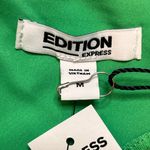 EXPRESS  Kelly Green Linen Tank Top SZ M Crop Holiday Xmas Vacation Dressy Lined Photo 4