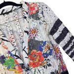 Alberto Makali Button Up Top M Patchwork Art To Wear Mixed Media Floral Boho Y2K Photo 6