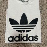 Adidas  White T-Shirt with Black Logo Photo 1