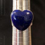Sterling Silver JAY KING DTR Lapis Lazuli Heart Shaped Cabochon Ring Sz 8-3/4 Photo 9