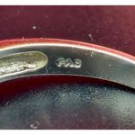 Sterling Silver Cocktail Ring FAS 925 Size 7 Baguette CZ & Blue Center Stone Photo 8