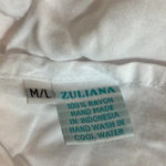 Zuliana Size M/L White 100% Rayon Wrap Tie Pants & Halter Top. Photo 5