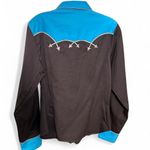 Roper Women's Brown and Blue Western Shirt Size M Photo 4