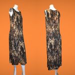 Vintage Dress Leopard Print Midi Sleeveless Brown Animal‎ Scoop Neck Casual Size 10 Photo 2