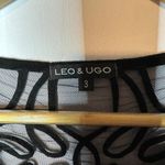 Leo & Ugo Paris France Black Lace Blouse Women's 3 8/10 or Medium Photo 2
