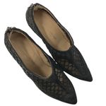 Carmen Marc Valvo Booties Mesh Stiletto Heels Pointed Toe Black Size 7 Photo 2