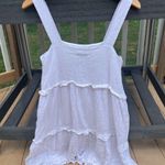 Rails  White Linen Tiered Sandy Dress Size XS Ruffled Hem Vacation Photo 4