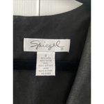 Spiegel Womens 6 Black Linen Blend Dress‎ Pearl Button Photo 2