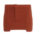 AYA MUSE Rever Knit Mini Skirt In Brick Red Size M Photo 4