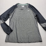 Under Armour  Long Sleeve Athletic Shirt Gray Black Activewear Top Medium Photo 0