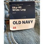 Old Navy  Womens Light Blue Sky-Hi Wide Crop Leg Jeans 22 Photo 1