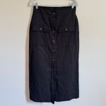 Sunday in Brooklyn NWT Anthropologie  Black Midi Cargo Skirt Size Small NEW Black Photo 1