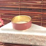 J.Crew  Bangle Bracelet Mauve Enameled Gold Tone Photo 3