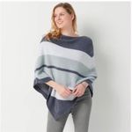 Barefoot Dreams  CozyChic Ultra Lite Ocean Breeze Poncho Gray Women’s ONE SIZE Photo 1