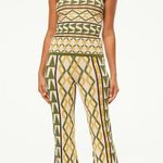 MISA Los Angeles Rialta Pants in Limoncello Geo Large New Womens Knit Trousers Photo 13