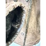 Camera Collection Brown Leather Coat Faux Fur Lined XL Photo 15