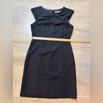 Studio I Elegant Black Midi Dress with Bow Detail Size 10 Photo 7
