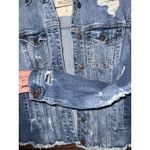 Hollister  Sz XS‎ Distressed Ripped Denim Jacket Medium Wash Womens Juniors Photo 3