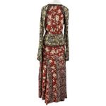 Free People  Tilda Maxi Wrap Dress Neutral Small Western Bohemian Witchy Photo 11