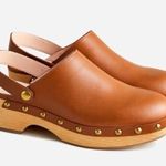 J.Crew Convertible leather clogs Size 6.5 Studded Item BA188 British Tan Photo 8
