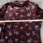 Laura Scott  Velvet Top Womens LG Purple Mock Neck Floral Grunge Fairy Whimsigoth Photo 7