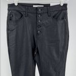 KanCan Black faux leather button fly Boot Cut Pants 11/29 new concert neutral Photo 6