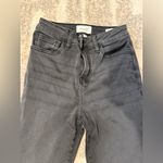 Frame  Women 26 Le Crop Mini Boot Jeans High Rise Raw Hem Black Stretch Photo 4