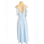Azazie  Dakota  Sky Blue A- Line V-Neck pleated dress Custom made dress Photo 11