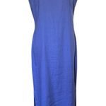 Vintage Due per Due Veste 100% Linen Dress with Jacket. Size 8 Blue Photo 1