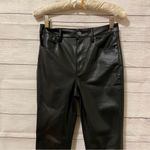 ZARA  Faux Leather Black Ankle Pants Photo 5