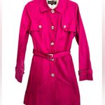 Black Rivet  Deep Berry Trench Coat Jacket Women’s Size Medium Photo 0