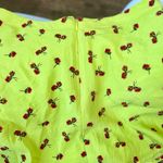 Urban Outfitters NWT Neon Lime Green w/Red Flowers Mini Skirt Photo 3