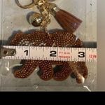 Mama Bear Felt Puffy Sparkling Tassel Keychain with Rhinestones / bag charm NEW Brown Photo 2