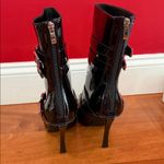 NWT Azalea Wang Chatty Buckle Detail Bootie In Black Black Patent Size 9 Photo 4