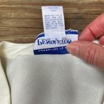 Pendleton Vintage  Ivory Satin Strip V-Neck Button Up Blouse Top Polyester Sz 6P Photo 6